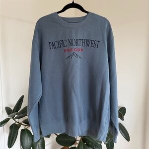 Blue 84 Pacific Northwest Oregon Crewneck Sweater - Blue and Red